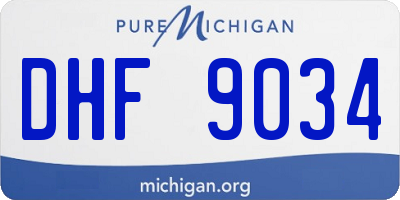 MI license plate DHF9034
