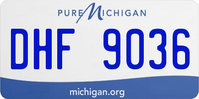MI license plate DHF9036