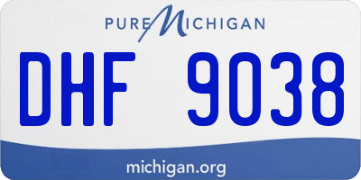 MI license plate DHF9038