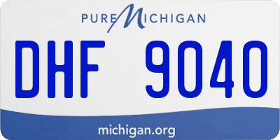 MI license plate DHF9040