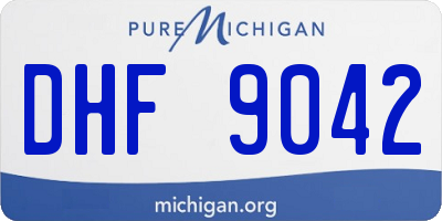 MI license plate DHF9042