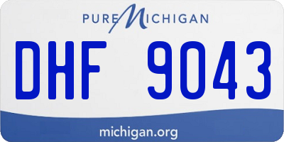 MI license plate DHF9043