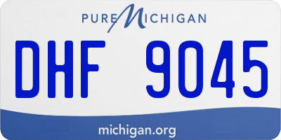 MI license plate DHF9045