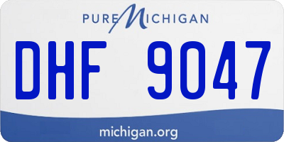 MI license plate DHF9047
