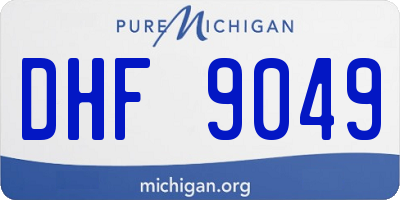 MI license plate DHF9049