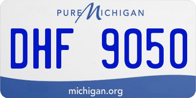 MI license plate DHF9050