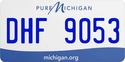 MI license plate DHF9053