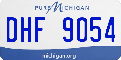 MI license plate DHF9054