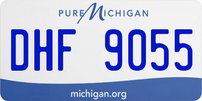 MI license plate DHF9055