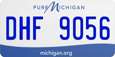 MI license plate DHF9056