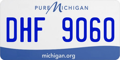 MI license plate DHF9060