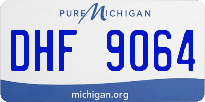 MI license plate DHF9064