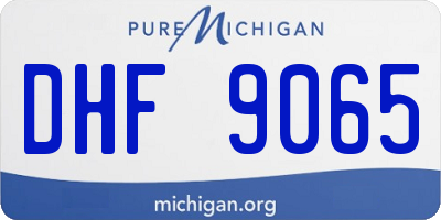 MI license plate DHF9065