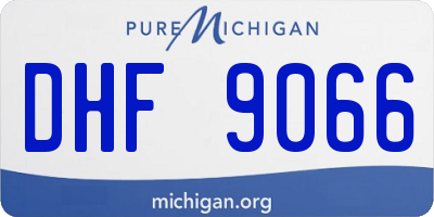 MI license plate DHF9066
