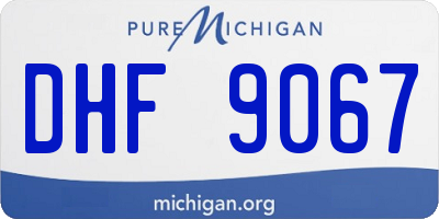 MI license plate DHF9067