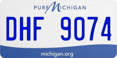 MI license plate DHF9074