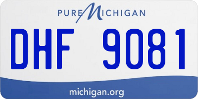MI license plate DHF9081