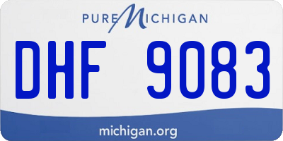 MI license plate DHF9083