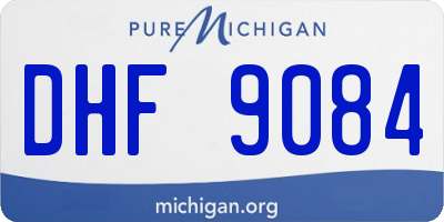MI license plate DHF9084