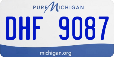 MI license plate DHF9087