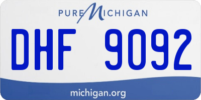 MI license plate DHF9092