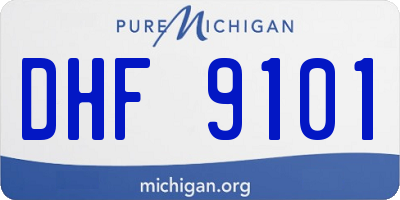 MI license plate DHF9101