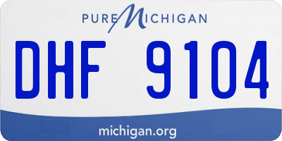 MI license plate DHF9104