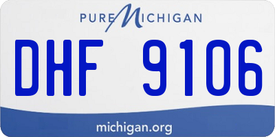 MI license plate DHF9106