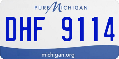 MI license plate DHF9114