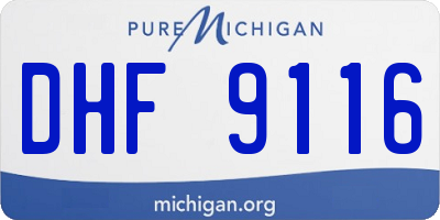 MI license plate DHF9116