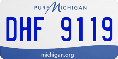 MI license plate DHF9119