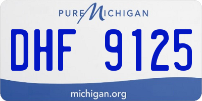MI license plate DHF9125