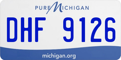 MI license plate DHF9126