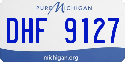 MI license plate DHF9127