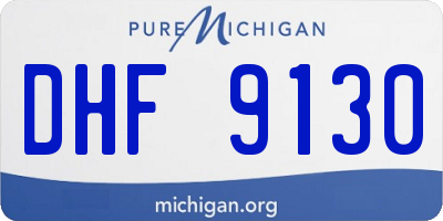MI license plate DHF9130