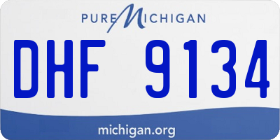 MI license plate DHF9134