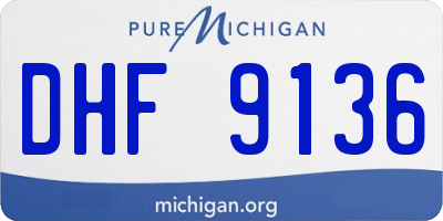 MI license plate DHF9136