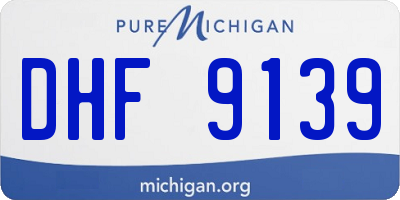 MI license plate DHF9139