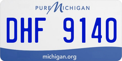 MI license plate DHF9140