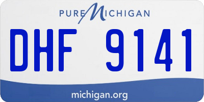 MI license plate DHF9141