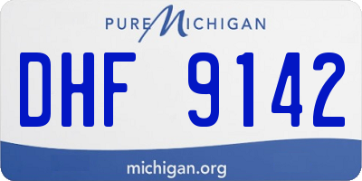 MI license plate DHF9142