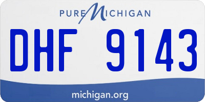 MI license plate DHF9143