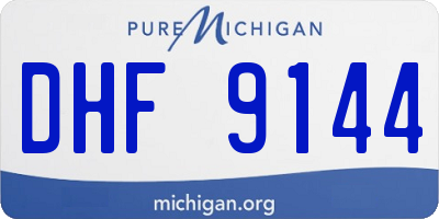 MI license plate DHF9144