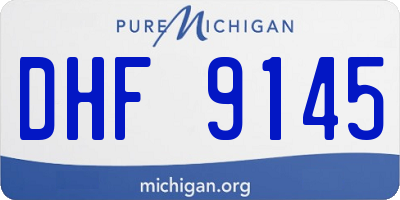 MI license plate DHF9145