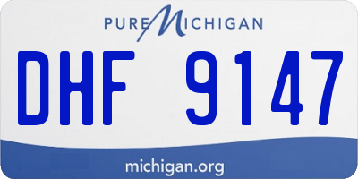 MI license plate DHF9147