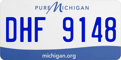 MI license plate DHF9148