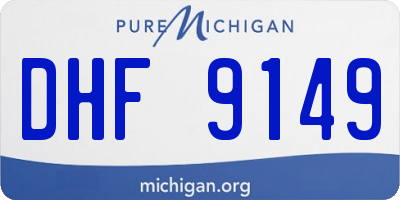 MI license plate DHF9149