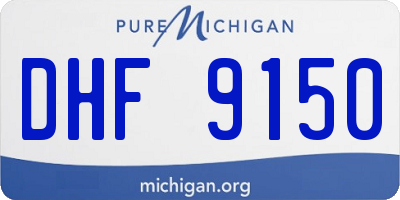 MI license plate DHF9150