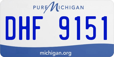 MI license plate DHF9151