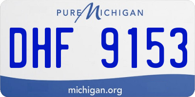 MI license plate DHF9153